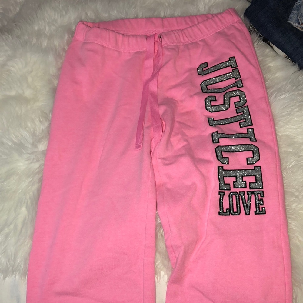Pink sweat pants
